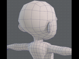 base mesh girl characterv05 3D Model