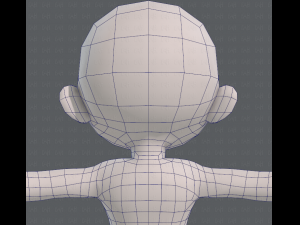 base mesh girl characterv05 3D Model