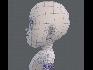 base mesh girl characterv05 3D Model