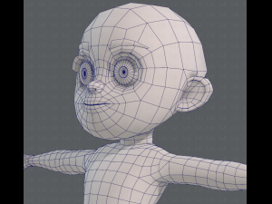 base mesh girl characterv05 3D Model