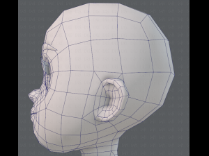 base mesh girl characterv05 3D Model