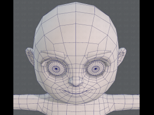 base mesh girl characterv05 3D Model
