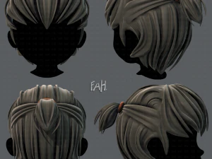 Acconciatura 3d per ragazzo v38 Modello 3D