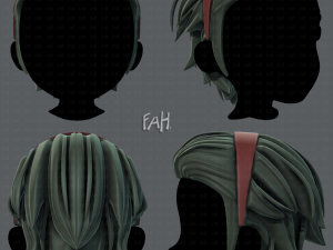 3d hair style for boy v39 3D 模型