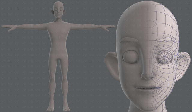 base mesh man character v11 3D मॉडल .c4d .max .obj .3ds .fbx .stl .blend 