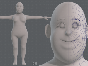base mesh woman 12 3D मॉडल