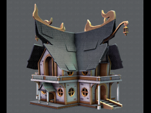 house cartoon v04 3D Model