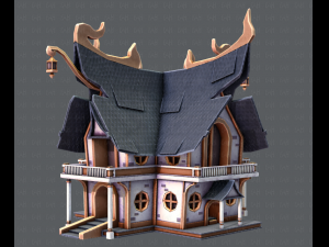 house cartoon v04 3D Model