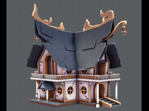 house cartoon v04 3D Model