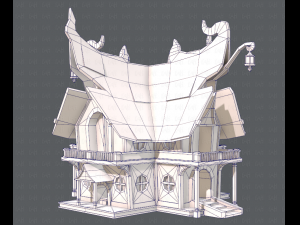 house cartoon v04 3D Model