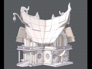 house cartoon v04 3D Model