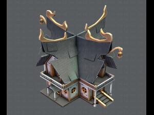 house cartoon v04 3D Model