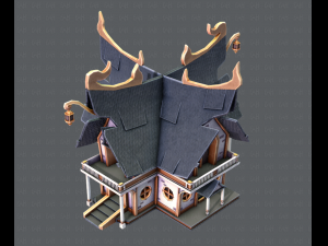 house cartoon v04 3D Model