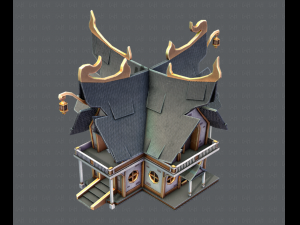house cartoon v04 3D Model