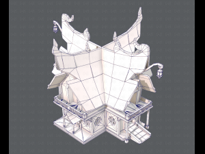house cartoon v04 3D Model