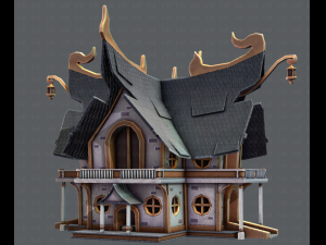 house cartoon v04 3D Model