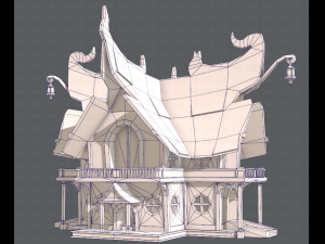 house cartoon v04 3D Model