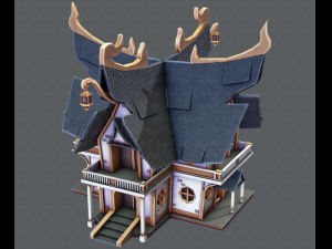 house cartoon v04 3D Model