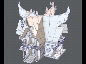 house cartoon v04 3D Model