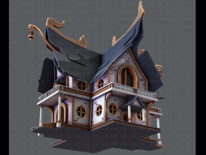 house cartoon v04 3D Model