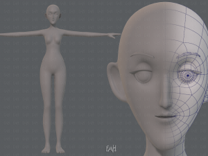 base mesh woman 13 3D मॉडल