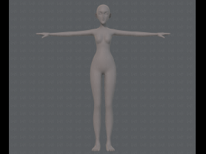 base mesh woman 13 3D Модель