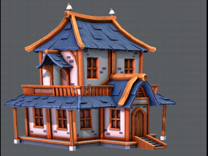 house cartoon v05 3Dモデル