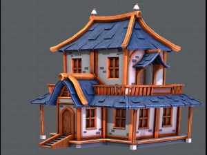 house cartoon v05 3Dモデル