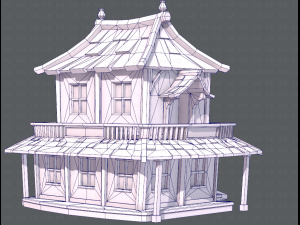 house cartoon v05 3Dモデル