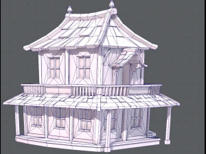 house cartoon v05 3D Model