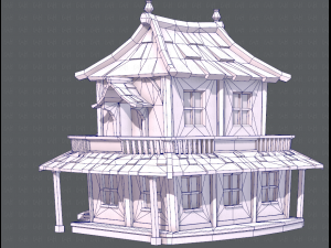 house cartoon v05 3Dモデル
