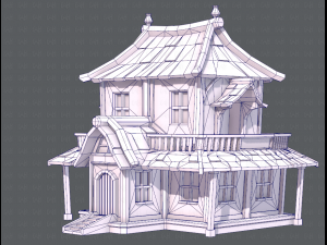 house cartoon v05 3Dモデル