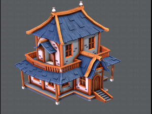 house cartoon v05 3Dモデル