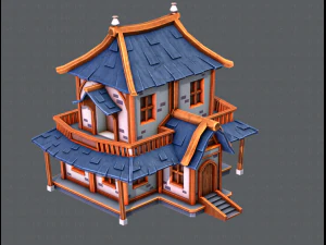 house cartoon v05 3D Model