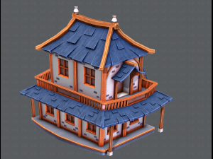 house cartoon v05 3Dモデル