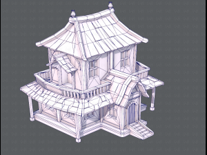house cartoon v05 3Dモデル