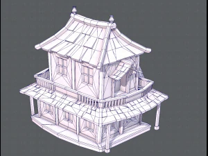 house cartoon v05 3D Model