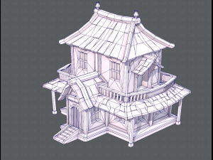 house cartoon v05 3Dモデル