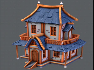 house cartoon v05 3D Model