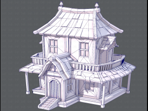 house cartoon v05 3Dモデル