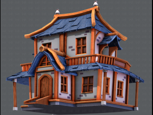 house cartoon v05 3Dモデル