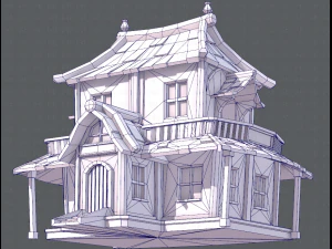 house cartoon v05 3D Model