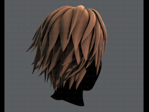 3d hair style for man typeb v02 3Dモデル