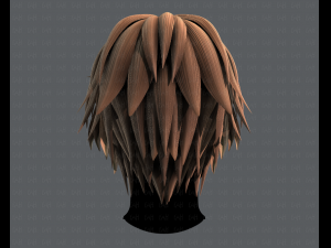 3d hair style for man typeb v02 3Dモデル