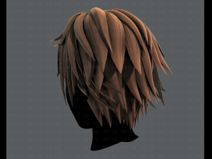 3d hair style for man typeb v02 3Dモデル
