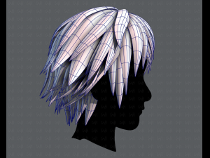 3d hair style for man typeb v02 3Dモデル