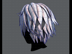 3d hair style for man typeb v02 3Dモデル