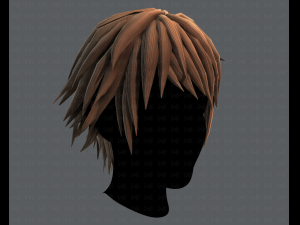 3d hair style for man typeb v02 3Dモデル