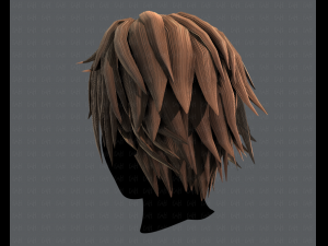 3d hair style for man typeb v02 3Dモデル