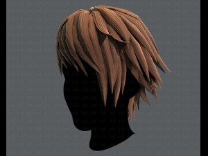 3d hair style for man typeb v02 3Dモデル
